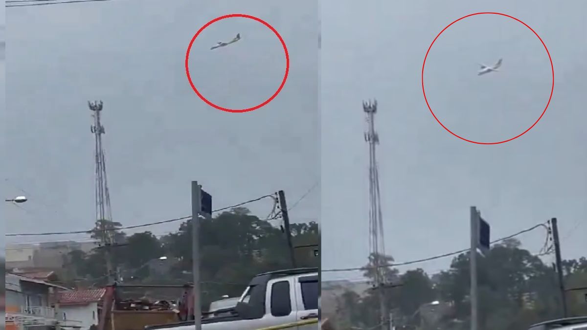 Brazil Flight Video पलक झपकते ही जमीन पर गिरा प्लेन, ब्राजील विमान हादसे का वीडियो आया सामने