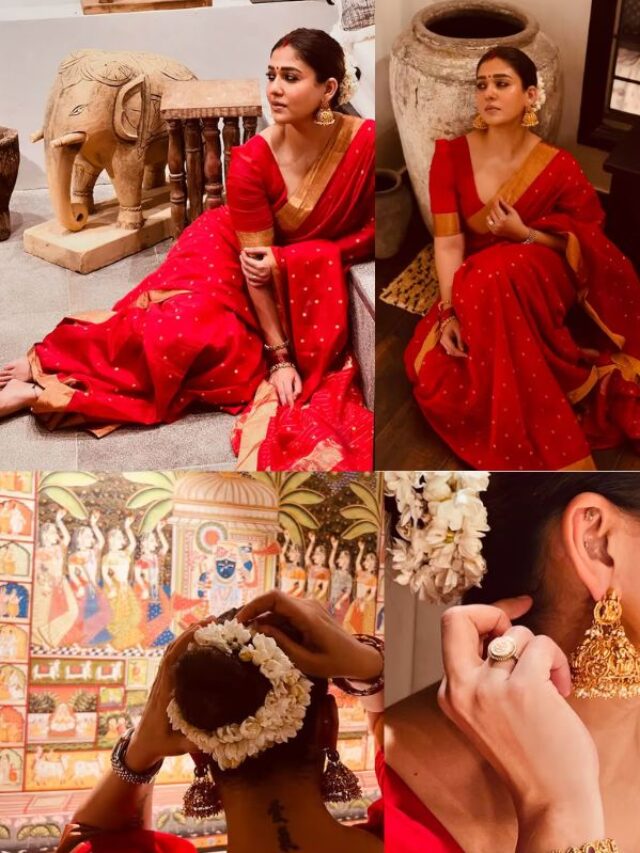 सुर्ख लाल साड़ी, मांग में सिंदूर; दुल्हन बन Nayanthara ने बढ़ाई फैंस के दिल की धड़कनें