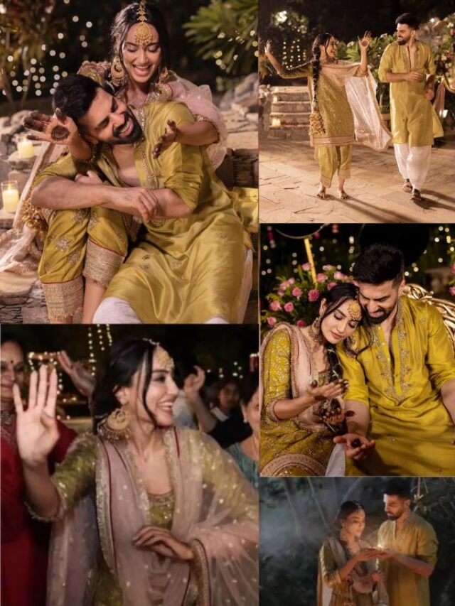 मेहंदी सेरेमनी में अपने होने वाले दूल्हे राजा संग Surbhi Jyoti ने लगाए ठुमके, देखें तस्वीरें